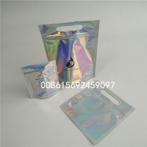 Gravure Printing Foil Pouch Packaging Glossy Body Scrub Bags With Zipper / Clear
