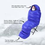 Cold Weather Down Mummy Sleeping Bag Waterproof Blue Childrens Sleeping Bags 20D