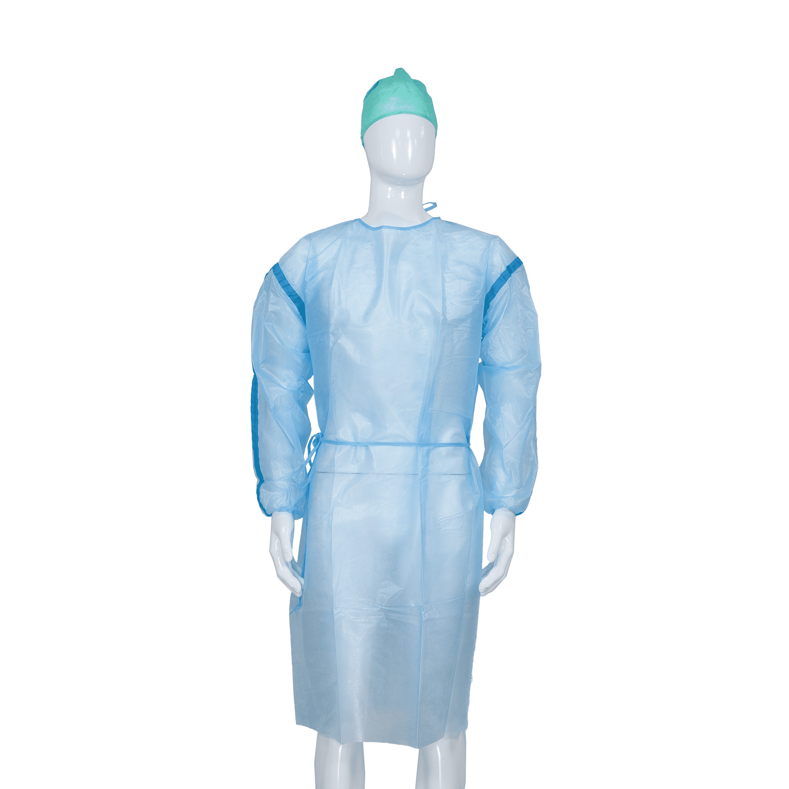 Waterproof Dustproof Disposable Medical Use SMS/PP/PP+PE Isolation Gown With Long Sleeves