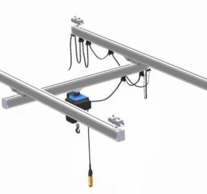 China Electric double girder under-slung rail-passing crane for maintain and repair coal mills factory
