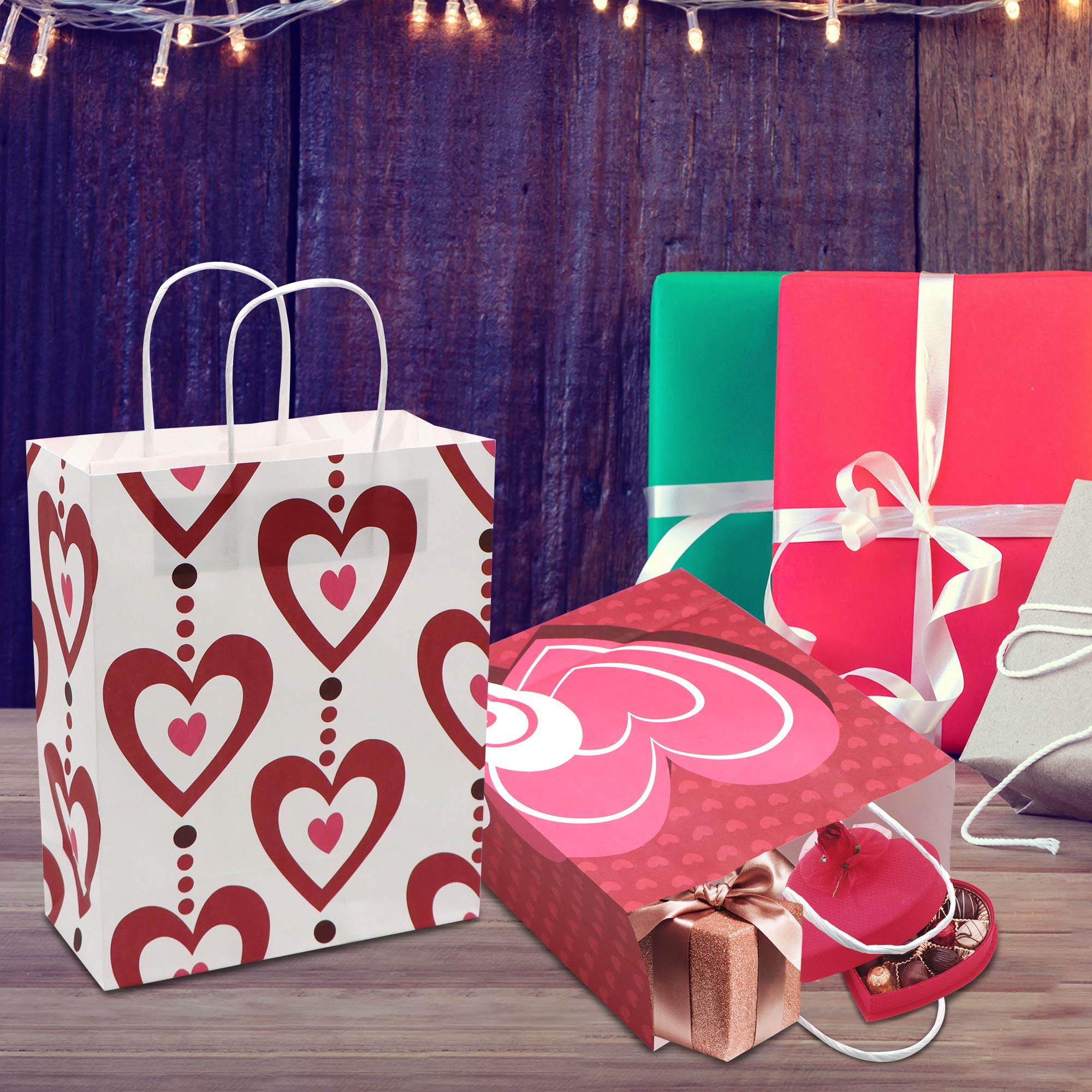 Gravure Printing Valentine's Day Festive Hand Gift Shopping Paper Bags Manufactured