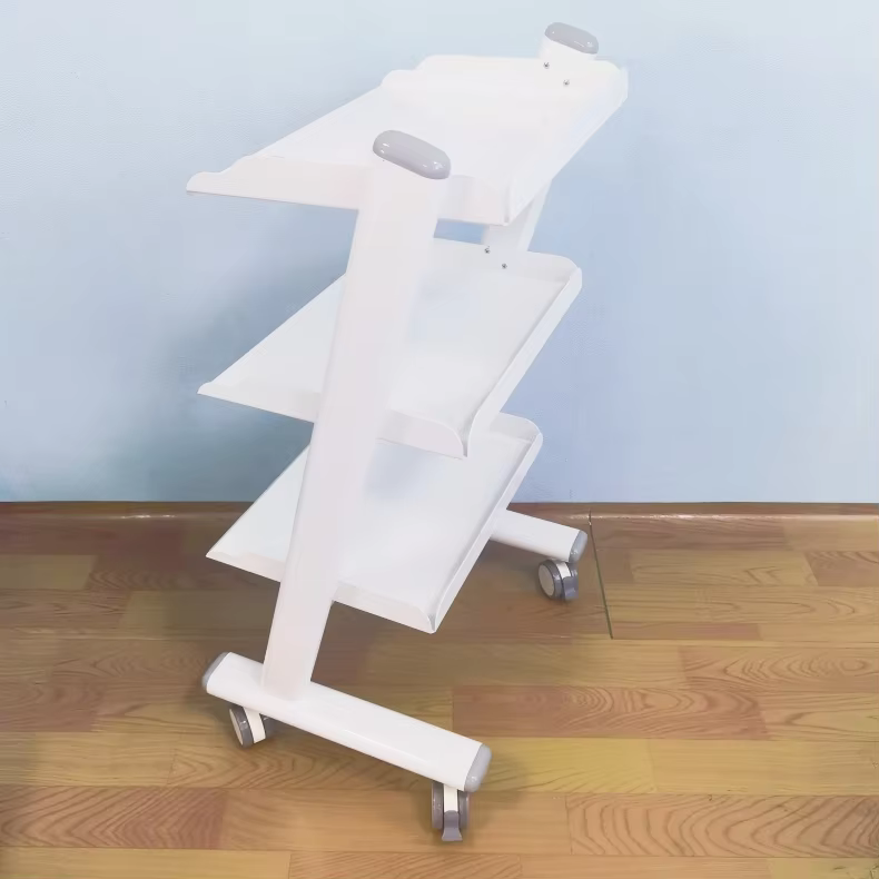 3-layer Economical and Convenient Salon Trolley Durable Dental Mobile Cart Hospital Dental Metal Tool Cart with Four Wheels