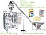 Certified full automatic flour packaging machinery with Auger filler,spiral