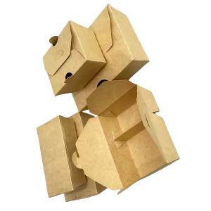 China Eco-Friendly Food Takeaway Boxes Custom Kraft Fast food packaging box Wholesale factory