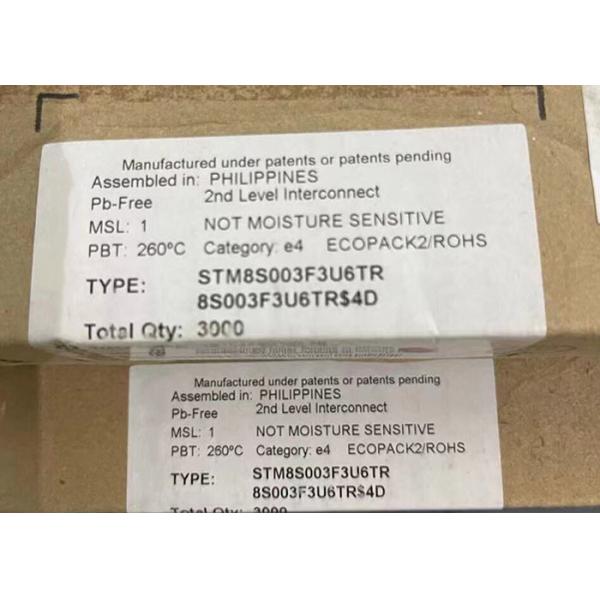 China 16MHz Microcontroller MCU STM8S003F3U6TR 8-Bit Microcontroller Chip 20-UFQFN factory