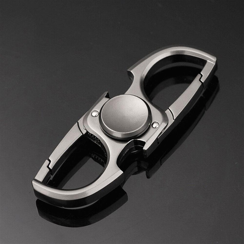 Unisex Metal Keychain Bottle Opener Fidget Spinner Toy for Anxiety and Stress Relief