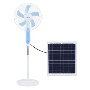 China 22w 1070rpm Solar Pedestal Fan Lithium Battery Polysilicon Panel factory