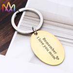 Lead Free Hypoallergenic 304 Stainless Steel Message Keychain