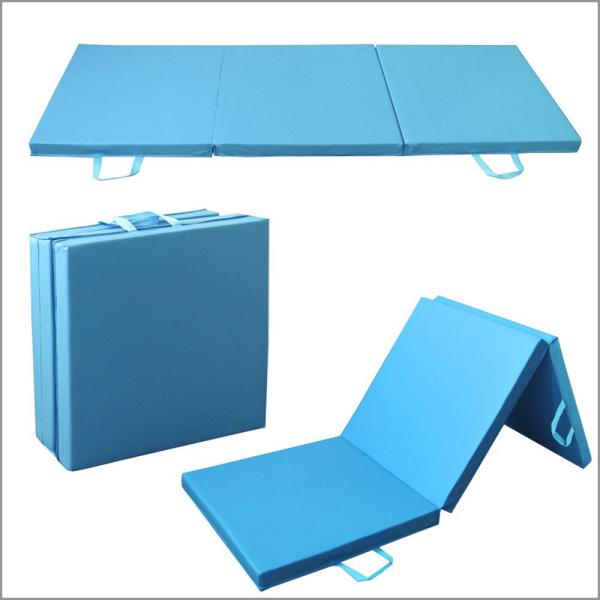 China Carrying Handles Tri - Fold Thick Exercise Mat For Tumbling MMA Martial Arts factory