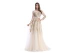 Saudi Arabic Beaded Bridesmaid Dresses , V - Neck Unique Bridesmaid Dresses