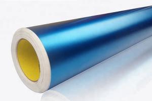 China Crystal Matte Metallic Blue Vinyl Wrap Roll Slidable Scratch Resistant factory