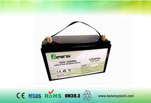 China Deep Cycle RV LiFePO4 Battery IP65 12V 120AH Lithium Batteries For Caravans factory