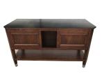 Luxury design American hotel Custom made walnut wood veneer Wooden bathroom