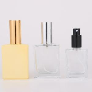 China 30ml Empty Glass Perfume Oil Cosmetic Bottle Packaging Flat Shoulder Square factory