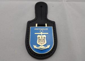 China Fashion Customized HUSTENWACHE PU Leather Pocket Badge for Promotional Gift factory