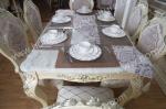 Wholesale Square Marble Top Wooden Dining Table Designs