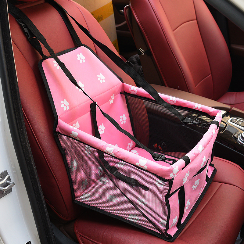 Convenient Pet Car Booster Seat Travel Bag Washable Fabric Folding Design Size 40*30*25cm