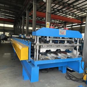 China Customized Chain Drive Floor Deck Roll Forming Machine With 28 Stations And Embossing Station factory