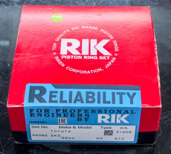 Pressure Alloy Steel Silver Piston Rings With Phosphating Treatment TOYOTA 2KD