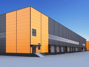 China Storage Building Prefab Steel Warehouse Hangar With Rollng / Sliding Door factory