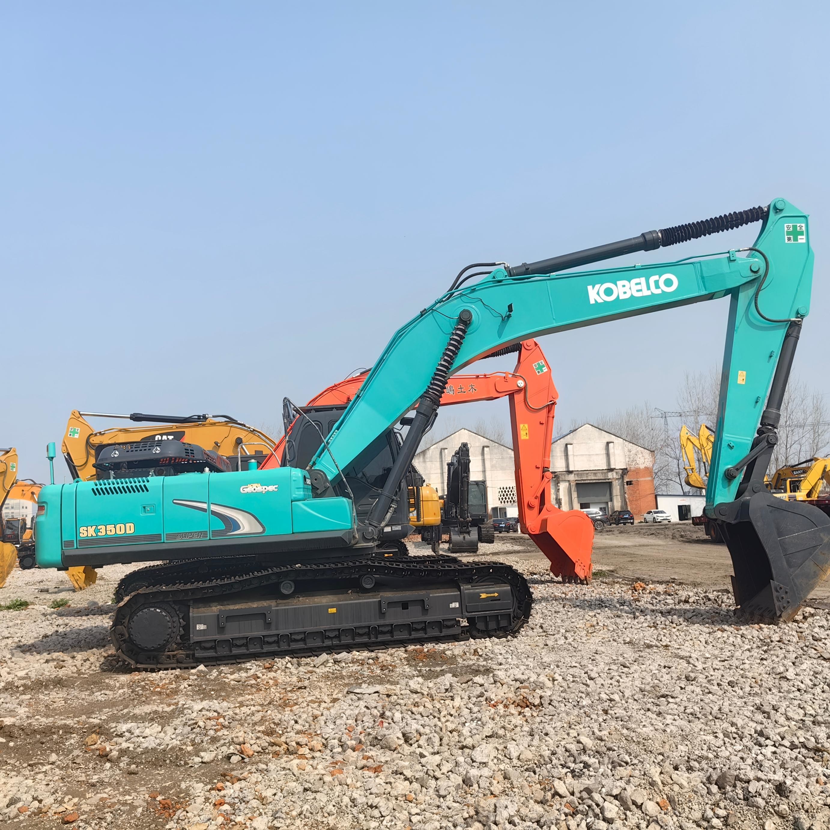 Kobelco 35 Ton Used SK350D Backhoe Excavators Large Equipment Mining Machines