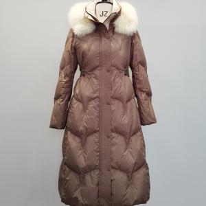 China FODARLLOY Ladies Warm Hooded Cotton-padded Clothes Slim Long Down Winter Jackets Women Coats Woman Coat C77 factory