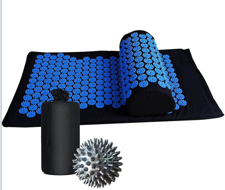Linen Brown Natural Acupressure Mat 50pcs Acupressure Pillow For Headaches