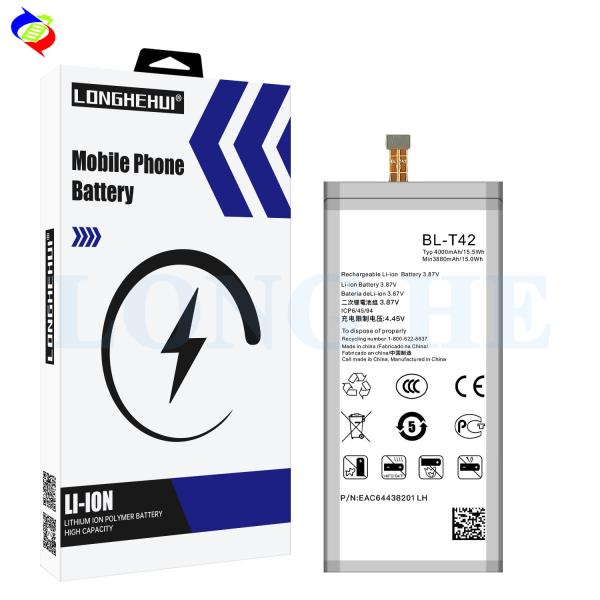 Double IC Protection Li-ion Battery BL-T42 for LG V50 ThinQ Mobile Phone 4000mAh