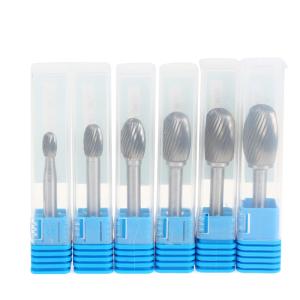 China Oval Shape Double Cut Solid Carbide Burrs For Wood Carving factory