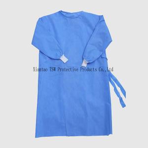 China AAMI Level 2 3 4 SMMS SMS Disposable Gown With PE Coating factory
