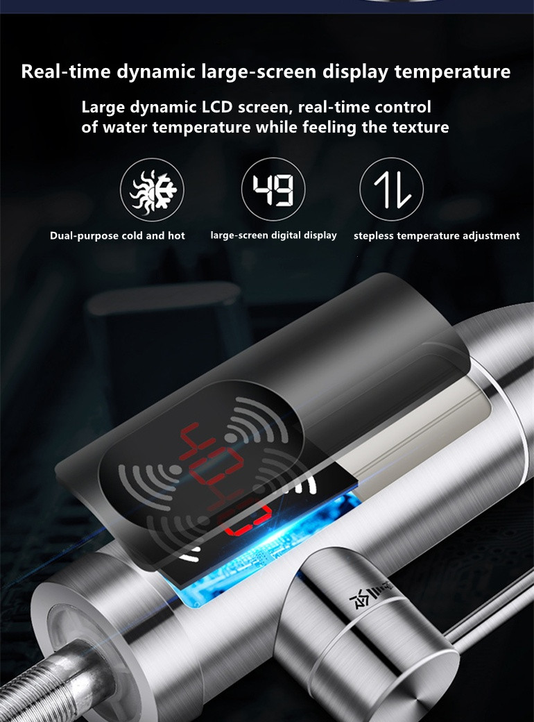 304 SS Element Instant Hot Water Faucet Electric Bathroom Tap 50HZ Ipx4