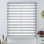 2020 100% polyester zebra blind blackout cordless motorized for windows