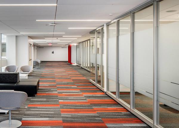 Square Meters Size Glass Partition Wall System Single Glazed Framed Customized