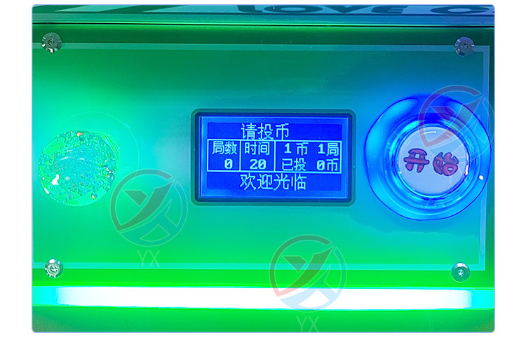Coin-Operated LED Light Mini Claw Machine Hardware Cabinet Plush Toy Game Factory For Sale