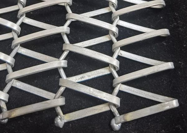 High Working Temperature Stainless Steel Flat Spiral Wire Link Conveyor Belt For