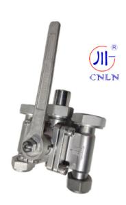 China Screwed Cryogenic 5 Way Ball Valve Featuring PCTFE Seat Material factory