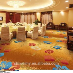China Hot sales bright color flower printed luxury hotel carpet factory