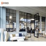 Movable Soundproof Modern Office Partitions Panels 108mm Fireproof Glass Wall