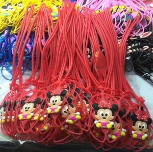 China Custom Disney 3d Carton Silicone Phone Lanyard Necklace With Holder Flexible , For Boys Girls Christmas Gift factory