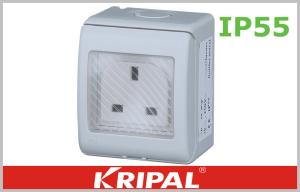 China BS Standard 13A IP55 British Socket , Waterproof 3 Flat Pin Socket on sale