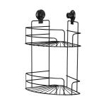 Double Layer Suction Cup Iron Wire Rack The Ultimate Bathroom Corner Storage