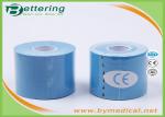 Muscle Support Kinesiology Tape For Back Pain , Physio Athletic Tape 5cmX5m Blue