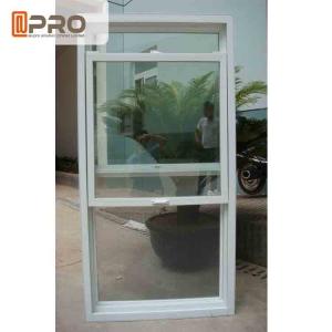 China Heat Insulation Aluminum Sash Windows White Color With Double Tempered Glass factory
