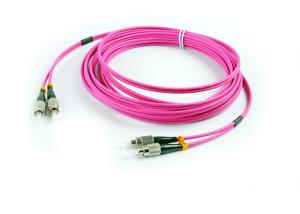China Gigabit Multimode Fiber Optic Patch Cord Duplex OM4 FC - FC Patch Cord OEM / ODM factory
