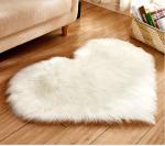 Bedroom Round Sheepskin Seat Pad Lamb Faux Fur Seat Cushion Carpets