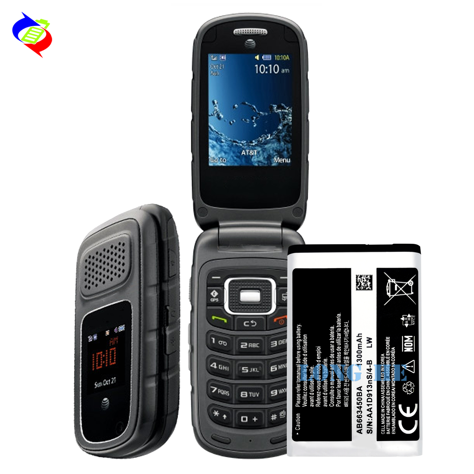 Dual IC Protection AB663450BA Battery for Samsung Rugby2/3/4 SGH-A847/SGH-A997 Phone