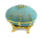 Russian Easter Egg Jewelry Box Crystal Trinket Holder Ring Organizer Home Decor