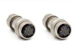 One Touch Locking Female Circular Wire Connector IP67 2P 10P Straight Solder