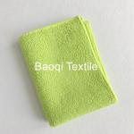 Green 2 layersthick twist solid microfiber dish rags， tea towels wipes,single