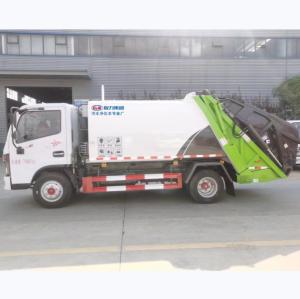 China Back Loader Garbage Truck 8280x2850x2350mm Dongfeng Garbage Removal Truck Can Cleaner Truck factory